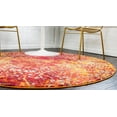 thumbnail image 4 of Unique Loom Estrella Collection Area Rug - Pavilion (8' Round Red/Beige), 4 of 9