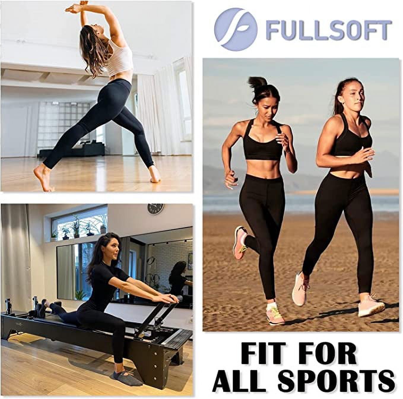 FULLSOFT 3 Pack High Waisted Leggings for Women - Non See-Through, Tummy  Control, Black Yoga Pants, Small-Medium - Walmart.com