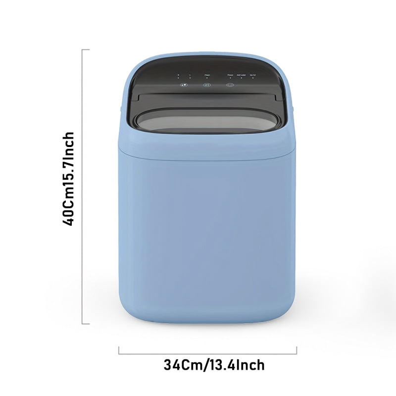 Countertop Ice Maker, Portable Ice Machine, Self-Cleaning, Basket and Scoop, 6mins Quicklce Making, 33lbs/24Hrs,2 Sizes of Bullet Ice,for Home,Kitchen,Party,Green