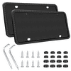 UrbanX Silicone License Plate Frame For Jeep Wrangler JK 2 Pack Car License Plate Cover, Universal US Car Black License Plate Bracket Holder. Rust-Proof, Rattle-Proof, Weather-Proof