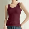thumbnail image 2 of JGGSPWM Women's Tank Tops Ribbed Summer Casual Sleeveless Basic Cami Top Slim Fitted Blouse Tees Wine M, 2 of 7