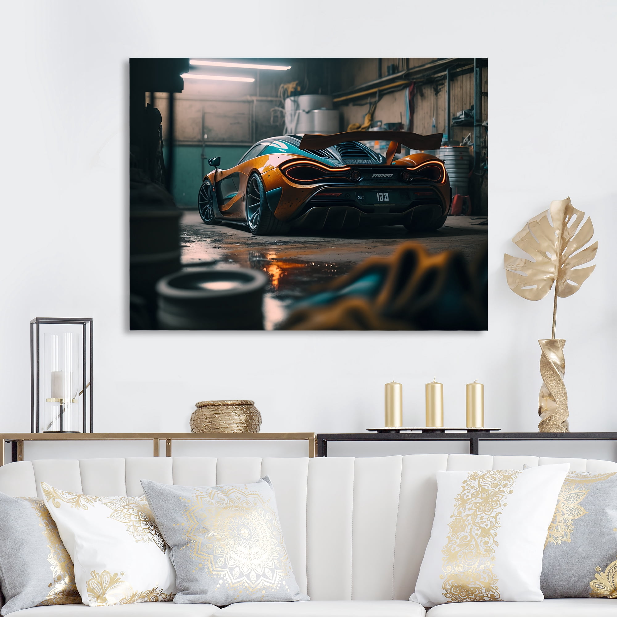 Designart 720 In Underground Garage Canvas Wall Art