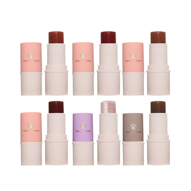 YOUNG VISION 6Pcs x 6.8g Blush Highlighter Contour Cream Sticks Set Multi-functional Makeup Lazy Stick