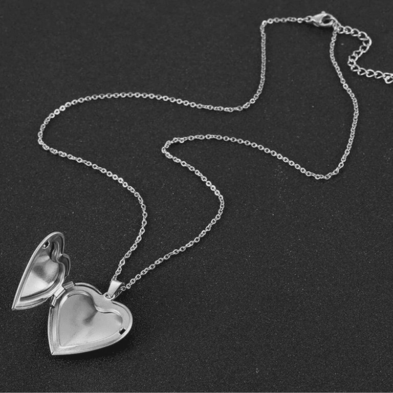 Forever in My Heart Silverplated Locket Necklace Pendant Jewelry