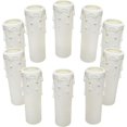 thumbnail image 1 of 10 Pcs Candle Drip Sleeves 30 Mm X 100 Mm White Plastic Candle Covers Tubes For Chandelier Wall Lights -SJL, 1 of 5