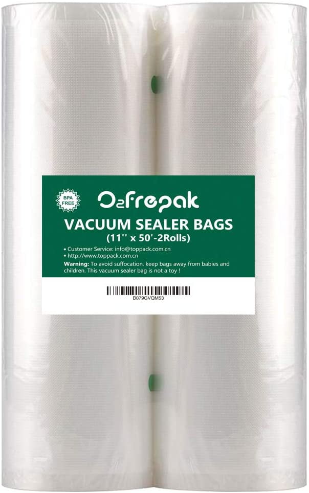 11.5" x 20" Precut Clear Vacuum Sealer Bags Food Storage Sous Vide 500 Pack 