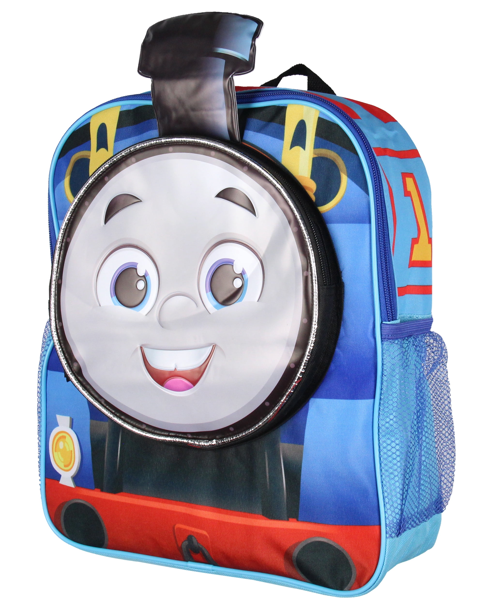 Thomas The Train and Friends 14" Kids School Travel Backpack Bag For Toys w/ 3D Character Front Pocket