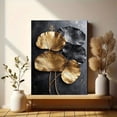 thumbnail image 6 of Golden and Silver Lotus Leaf Decorative Painting/Canvas Art， Ideal for Living Room， Bedroom， Office， Dining Room， Hallway and Study Room Decor， Chic and Modern Wall Art， Framed Canvas Artwork, 6 of 8