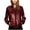 Burgundy, variant on Herrnalise Women's Sequin Long Sleeve Front Zip Bomber Jacket with Ribbed Cuffs Black,XL