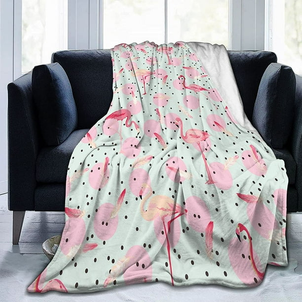 Pink Flamingo Summer Tropic Micro Fleece Throw Blanket Ultra Soft Throws for Winter Bedding Couch Sofa 60 X50 Walmart