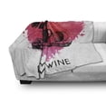 thumbnail image 3 of Wine Soft Flannel Fleece Throw Blanket, Hand Drawn Sketch Illustration Splash Watercolor Heart I Love Drink Theme, Cozy Plush for Indoor and Outdoor Use, 60" x 80", Pink Coral Black, by Ambesonne, 3 of 6
