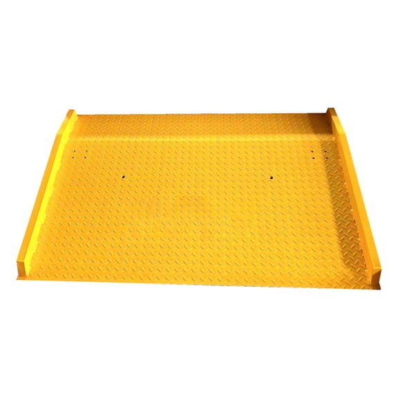 60'' x 60'' Steel Dock Boards with Handles & Side Curbs - 13,000lbs Loading Capacity - Height Differential up to 5" - Forklift Compatible Heavy Duty Cargo Dock Board