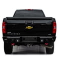 thumbnail image 4 of Vijay Compatible with 2007-2008-2009-2010-2011-2012-2013 Chevy Silverado 1500 Rear Bumper Textured Black Steel with Lights and D-rings, 4 of 7