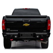 Vijay Compatible with 2007-2008-2009-2010-2011-2012-2013 Chevrolet Silverado 1500 Front and Rear Bumper with Winch Seat and Spotlights and D-Rings