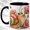 Black, variant on Pink Flower Snail Coffee Mug, Garden Snail Mug, Ceramic 11 oz
