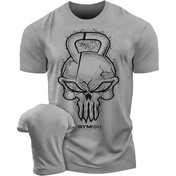 Gymish Gym Reaper Men’s Workout T-Shirt – Funny Lifting Gym Tee, Athletic Fitness Shirt for Men