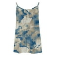 thumbnail image 5 of up to 60% off Gifts Usmixi Womens Tank Tops Beach Fashion Loose Flowy Pleated Spaghetti Strap Shirts Summer Trendy Tie-Dye Round Neck Sleeveless Shirts Blouse Sky Blue m, 5 of 5