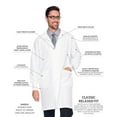 thumbnail image 3 of Landau 2 Pocket Unisex Lab Coat - Classic Fit, High-Neck, Full Length, Snap Front, Protective Barrier 9135, 3 of 6