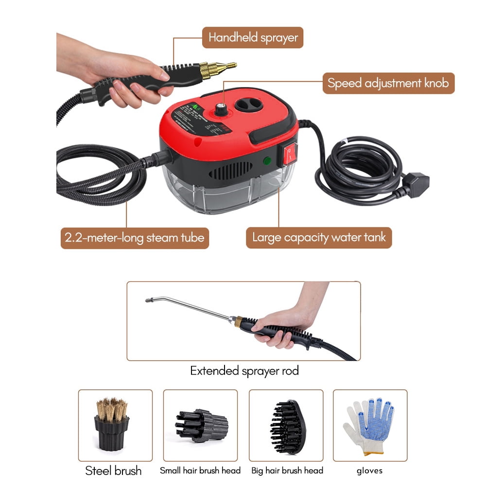 Aoresac 2500W Handheld Steam Cleaner - Powerful High Temperature Pressure Steam for Multi-Surface Cleaning - Portable & Easy to Use