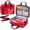 Red, variant on Medicine Organizer and Storage Bag Case Empty, Pill Bottle Organizer Bag for Emergency Medication, Supplements or Medical Kits, Zippered Medicine Bag for Home and Travel