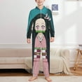 thumbnail image 2 of Demon Slayer Nezuko Kids Hooded Jumpsuit Union Suit Onesie One Piece Blanket for Boys Girls, 2 of 7