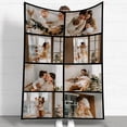 thumbnail image 3 of Custom Flannel Blanket for Adult Kid, Personalized Photos Throw Blanket Single Sided Printing, Perfect Home Decor Gift Birthday Valentines Christmas (8 Photos, 80x120CM), 3 of 6