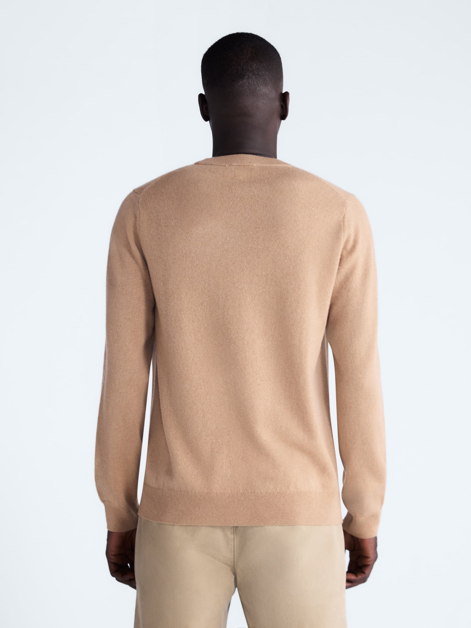 Free Assembly Men’s Cashmere Crewneck Sweater with Long Sleeves, Midweight, Sizes XS-2XL