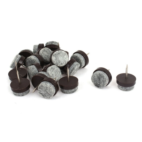 Unique Bargains 20 x Table Chair Leg Floor Felt Pad Skid Glide Slide DIY Nail Protectors 17mm Dia