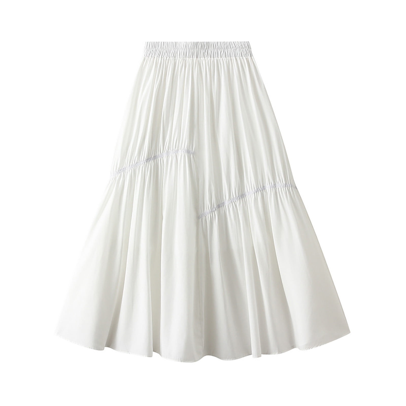 High waisted white skater skirt deals