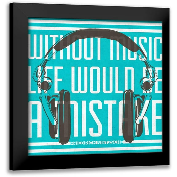 Studio, Sd Graphics 12x12 Black Modern Framed Museum Art Print Titled - Music Apparatus I