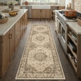 thumbnail image 2 of WIPONKEN 2x8 Runner Rugs for Living Room Bedroom Dining Room Office Farmhouse, Machine Washable Non Slip Vintage Persia Rug Brown, 2 of 7