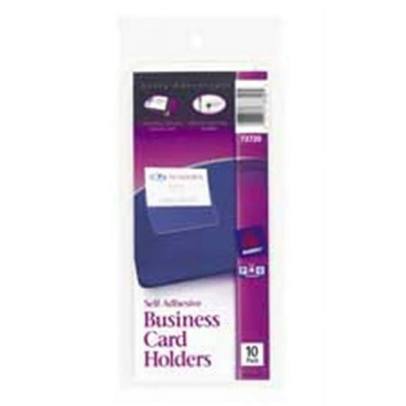 Avery Consumer Products Business Card Holder- Self Adhesive- Holds 2in.x3-.50in. Cards