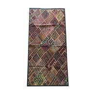 Mogul Ethnic Wall Tapestry Kutch Embroidered Patchwork Handmade Indian Table Topper Wall Art