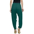 thumbnail image 3 of Stylesindia Solid Cotton Viscose Lycra Women's Patiala Harem Pants (Dark Green), 3 of 3