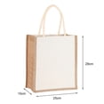 thumbnail image 4 of Shopping Bag Large Capacity Portable Handles Strong Load Bearing Storage Large Burlap Reusable Grocery Bag Daily Accessory, 4 of 11