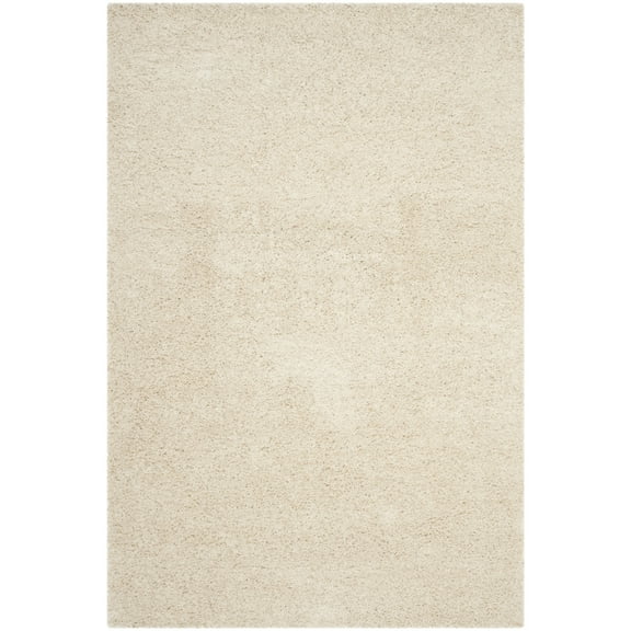 SAFAVIEH Laguna Neven Plush Solid Shag Area Rug, Beige, 5'3" x 7'6"