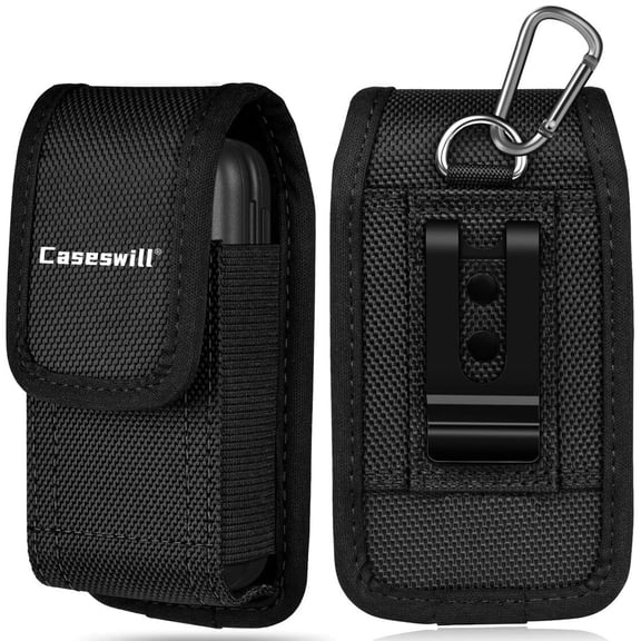 Caseswill For Light Flip Case Rugged Nylon Cell Phone Belt Clip Holster Carrying Pouch