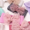 thumbnail image 5 of Baby Girls Headband Chiffon Bow Soft Stretchy Hair Band Hair Accessories for Baby Girls Newborns Infants Toddlers and Kids, 5 of 8