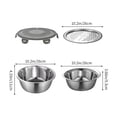 thumbnail image 3 of Stainless Steel Basin Kitchen Multifunctional Vegetable Washing Basin Household Vegetable Washing Grater Basin Soup Basin Four Piece Set, 3 of 6