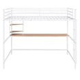 thumbnail image 4 of Metal Loft Bed with Desk and Metal Grid White-1 - Full, 4 of 5