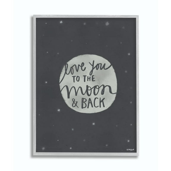 Stupell IndustriesLove You Moon TypographyFramed Wall Art by Katie Doucette