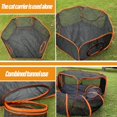 thumbnail image 4 of Small Animal Playpen with Fun Surround Tunnel & Top Cover - Perfect for Guinea Pigs, Hedgehogs, and Rabbits! Breathable & Transparent Pop Open Exercise Yard Fence in Anti-Escape Orange., 4 of 4