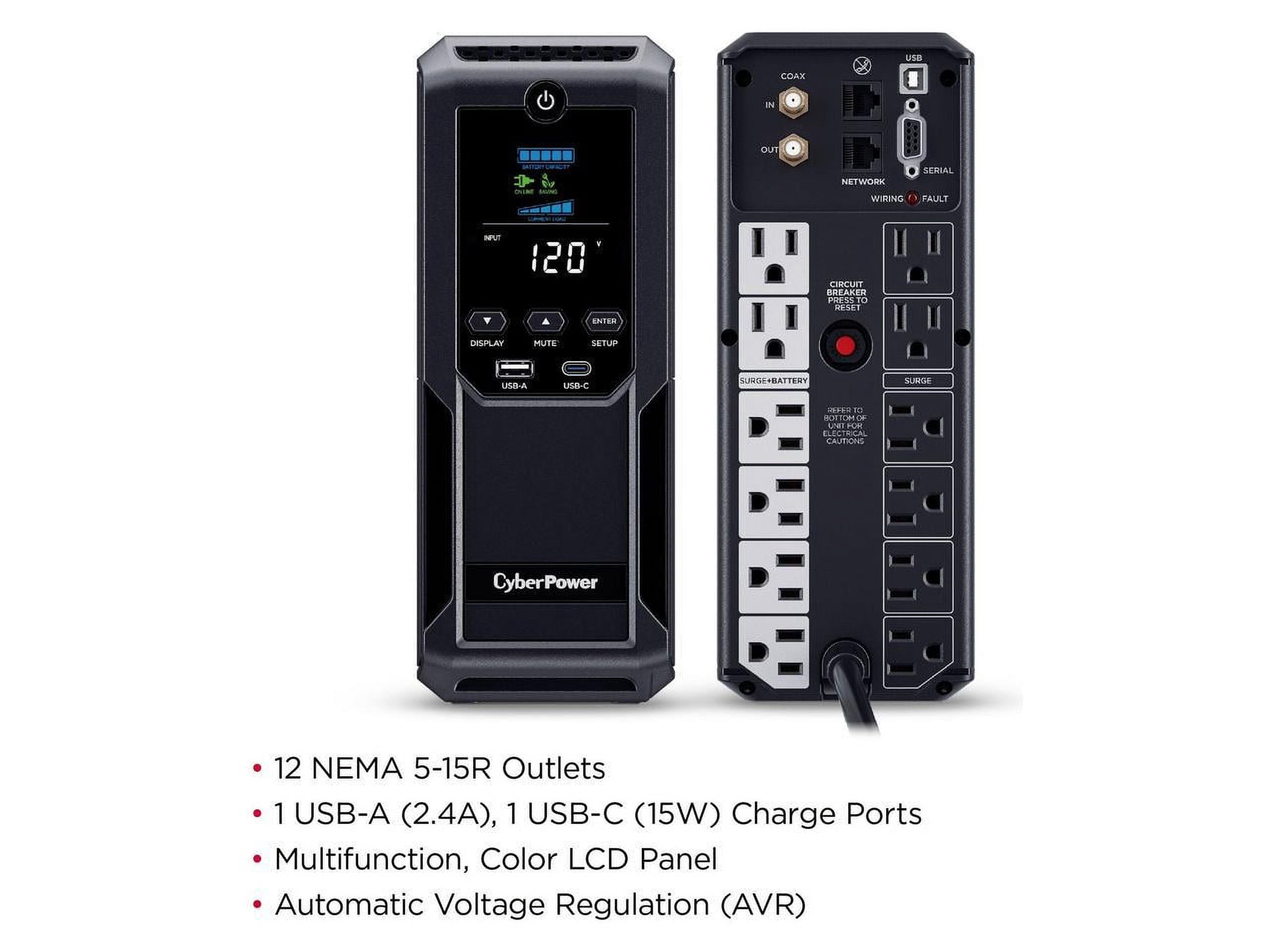 CyberPower CP1350AVRLCD3 1350VA/815W Sinewave LCD Mini-Tower UPS System