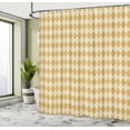 thumbnail image 4 of Ambesonne Flower Shower Curtain, Rhombus Retro Pattern Print, 69"Wx84"L, Dark Yellow, 4 of 4