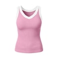 thumbnail image 5 of RUTAYY Women's Tank Tops Summer Ribbed Knit Camisole Sleeveless Tops V-Neck Solid Color Casual Daily Wear Elegant Holiday Vest, 5 of 5