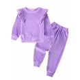 thumbnail image 5 of Girls Fall Clothes Sets Kids Casual Long Sleeve Tops + Pants Sweatsuit 2Pcs Tracksuit Outfits, Size 2-10 Years Old, 5 of 8