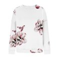 thumbnail image 3 of 50% de Rabais Liquidation Sweat-Shirt Surdimensionné pour Femmes 2023 Col Rond Imprimé Pull Ample à Capuche Manches Longues, 3 of 5