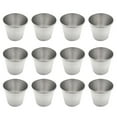 thumbnail image 1 of 12 Pcs Gobelets en Acier Inoxydable Portables Gobelet à Boire Gobelets à Vin Porte-Sauces (45ml), 1 of 8