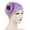 Purple, variant on Women Turban Flower Caps Vintage Beanie Headscarf Elastic Headwrap Hat