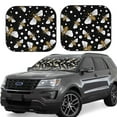 thumbnail image 2 of Bingfone Honey Bees At Night Print 2-Piece Sun Shade Front Windshield - Foldable Car Front Window Sunshades For Most Sedans Suv Truck - Medium, 2 of 7